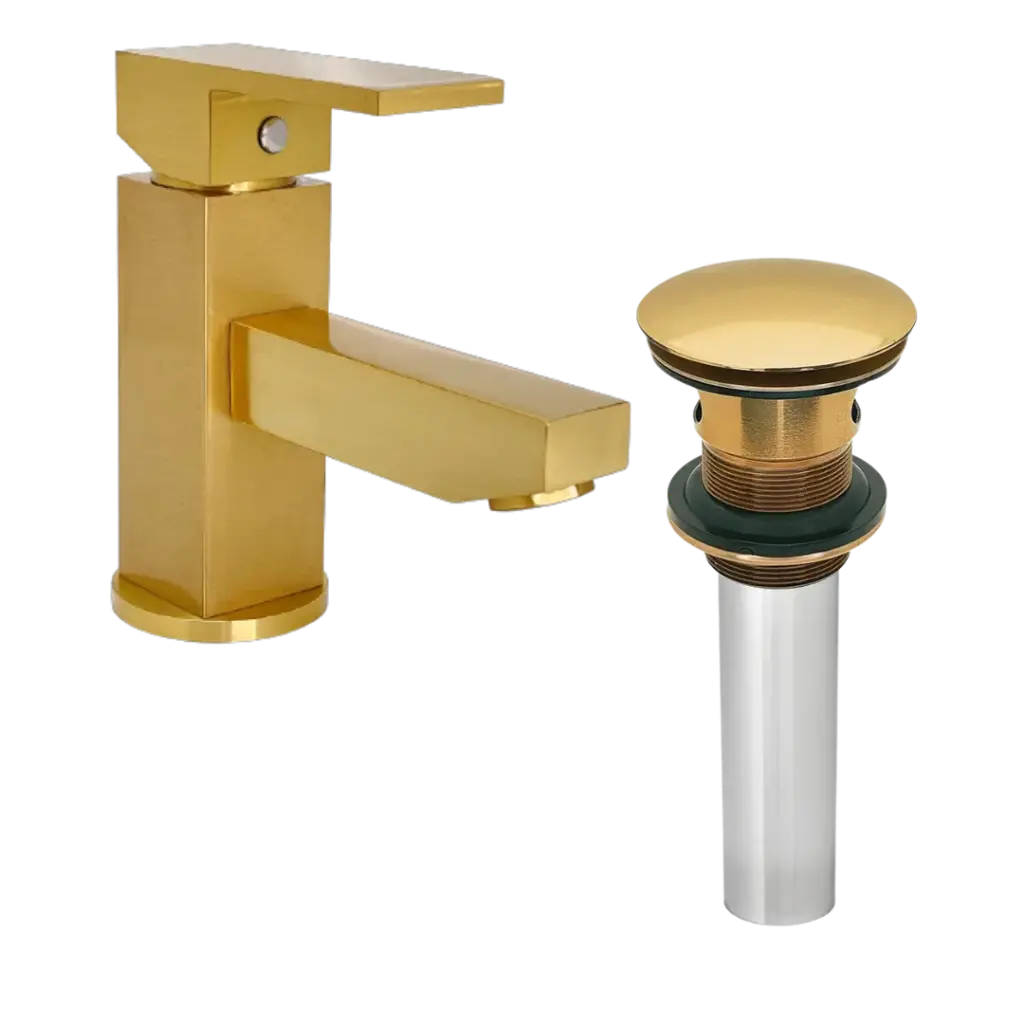 GRIFERIA DE LAVAMANOS BAJA QUADRA GOLD FUNDICION PACIFICO