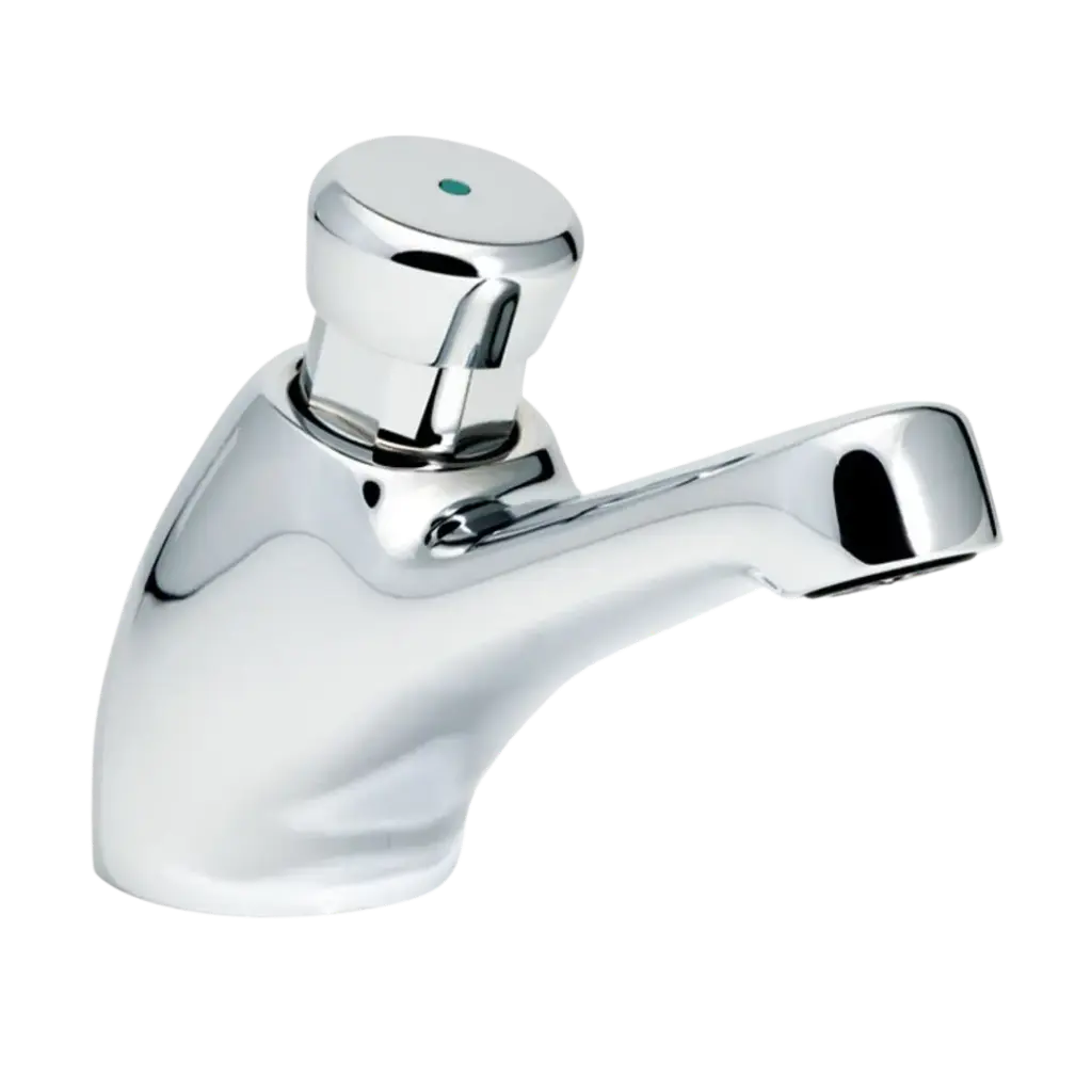 GRIFERIA DE LAVAMANOS PUSH BUTTON CROMADO FUNDICION PACIFICO