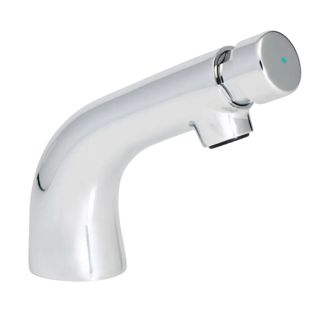 GRIFERIA DE LAVAMANOS PUSH BUTTON FRONTAL CROMADO FUNDICION PACIFICO