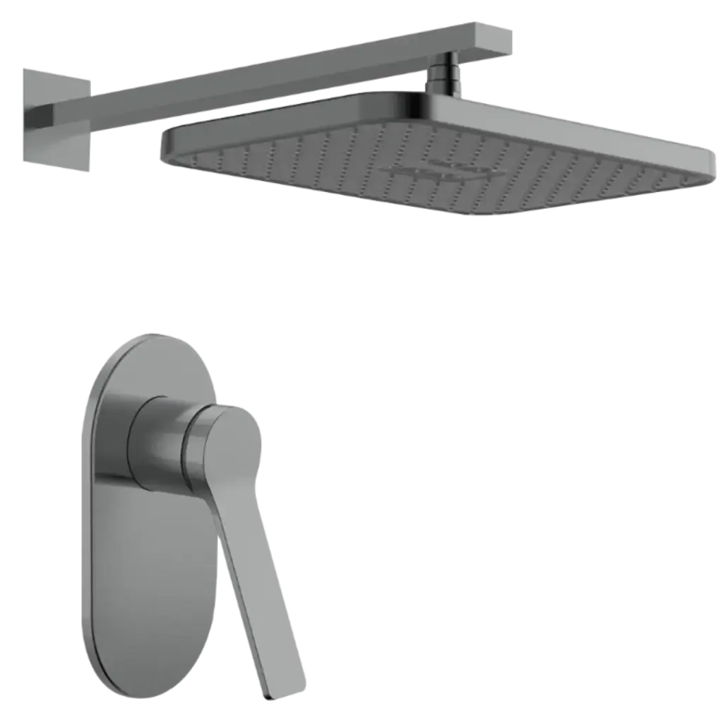 [32GDU020] MONOMANDO DE DUCHA CON REGADERA GUN METAL FUNDICION PACIFICO