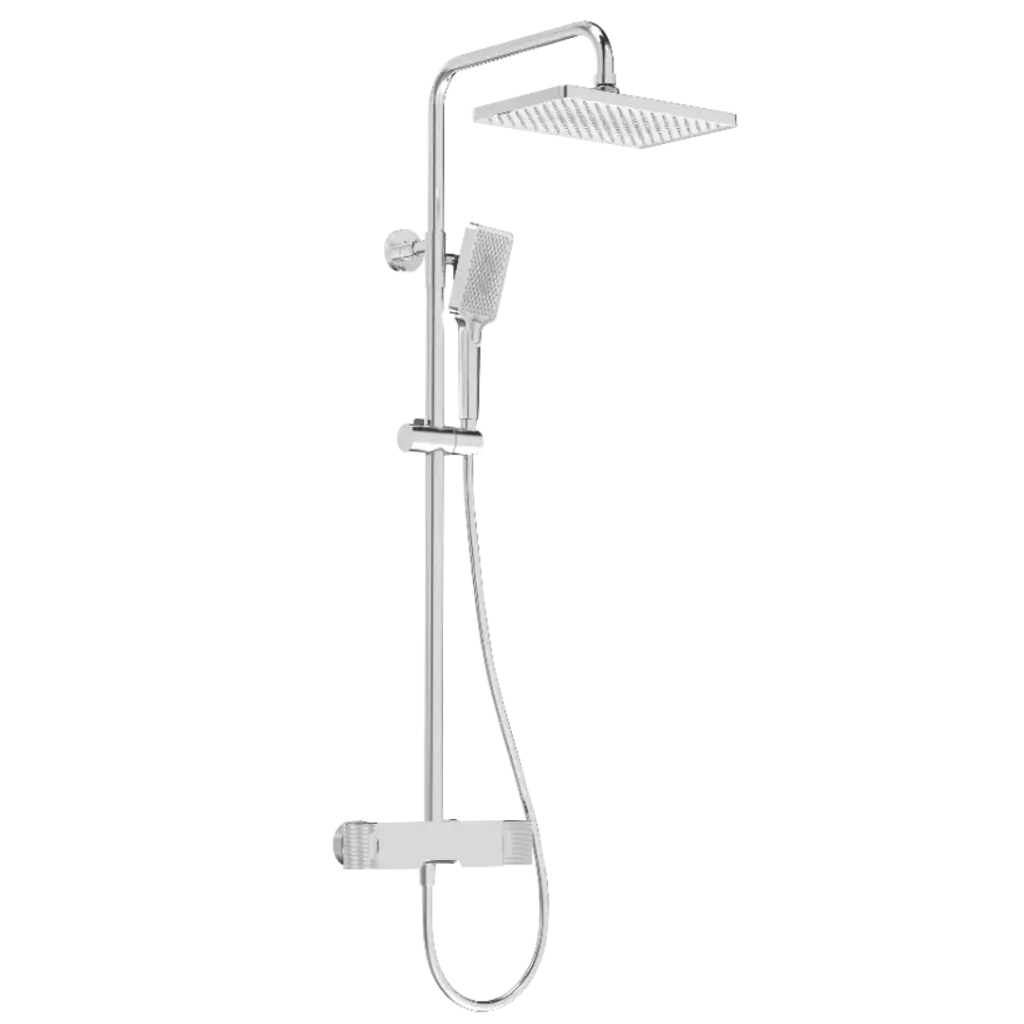 [32GDU0080] SISTEMA DE DUCHA LUXE CROMADO FUNDICION PACIFICO