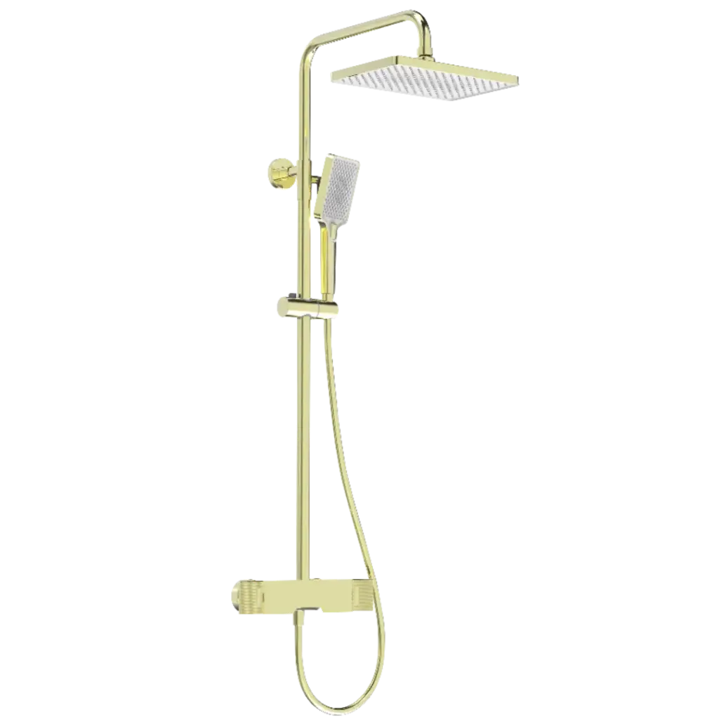 [32GDU0081] SISTEMA DE DUCHA LUXE DORADO MATE FUNDICION PACIFICO