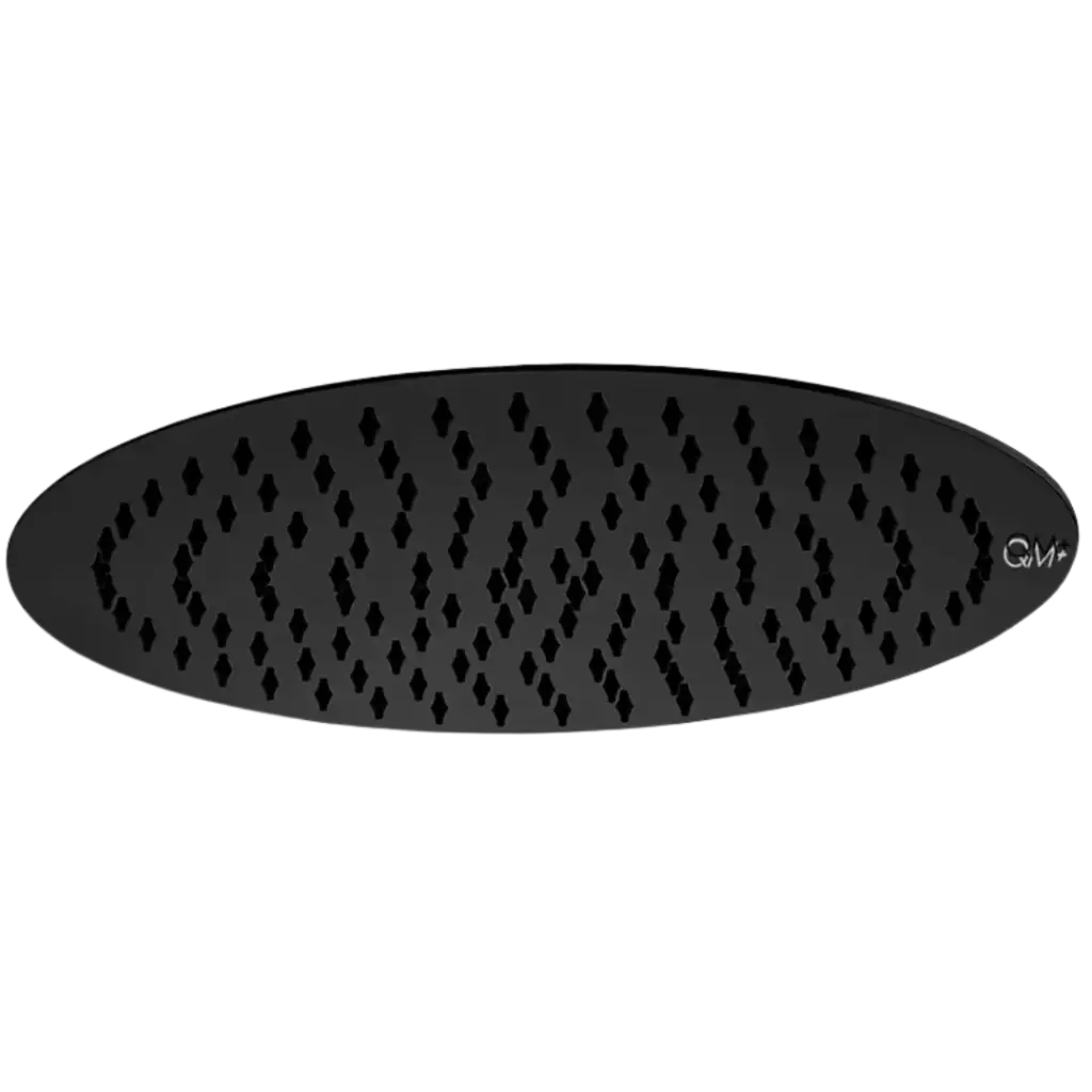 DUCHA REGADERA REDONDA SUPREME 40CM NEGRO MATE QUALITY METAL