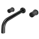 GRIFERIA DE LAVAMANOS DE PARED SUPREME NEGRO MATE QUALITY METAL