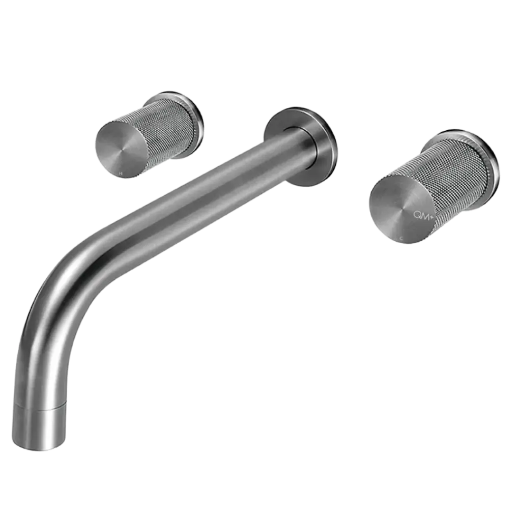 [QM 14.800.1004 S] GRIFERIA DE LAVAMANOS DE PARED SUPREME SATINADO QUALITY METAL