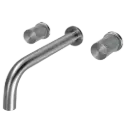 GRIFERIA DE LAVAMANOS DE PARED SUPREME SATINADO QUALITY METAL