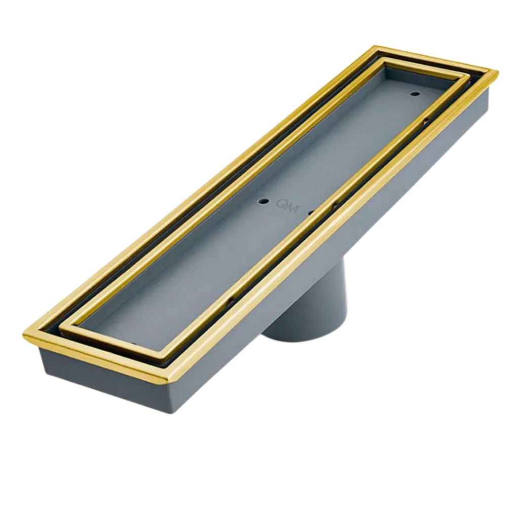 [QM 88.300.12 GD] REJILLA DESAGUE LINEAL VEIL 30.5CM GOLD QUALITY METAL