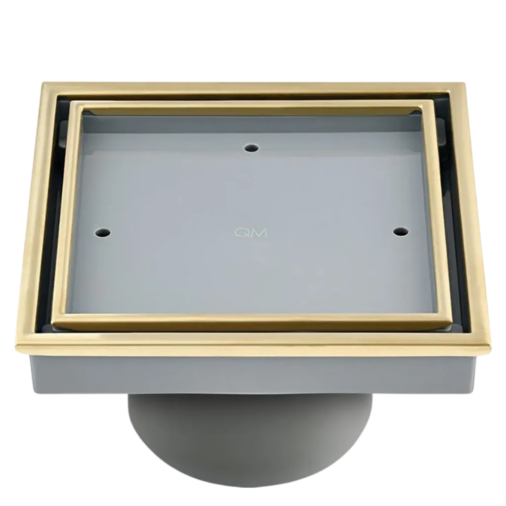 REJILLA DESAGUE CENTRAL VEIL 15X15CM GOLD QUALITY METAL