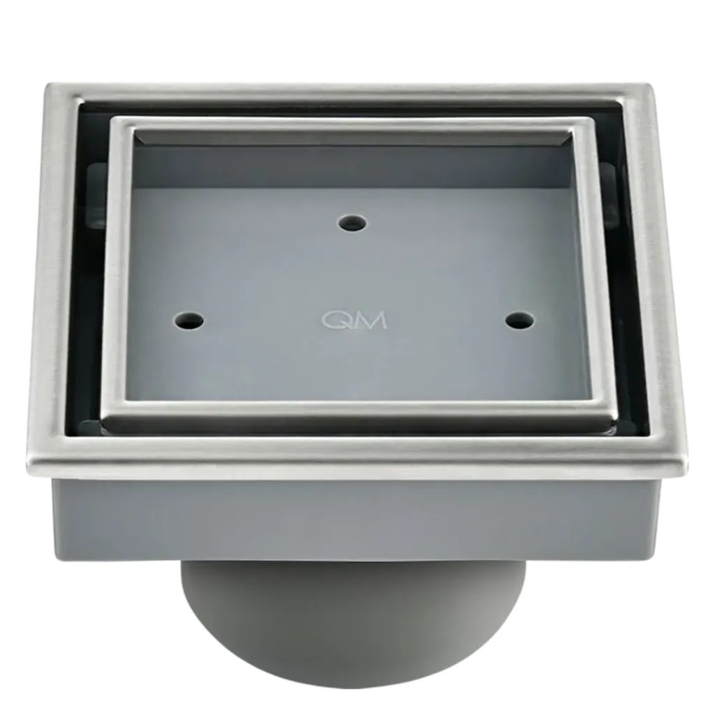 REJILLA DESAGUE CENTRAL VEIL 15X15CM CROMADO QUALITY METAL