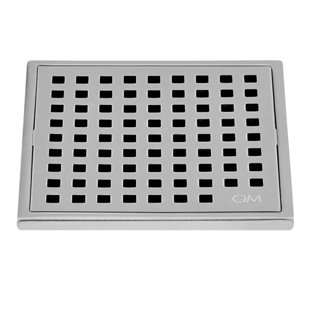 REJILLA DESAGUE CENTRAL MIRA 10X10CM SATINADO QUALITY METAL