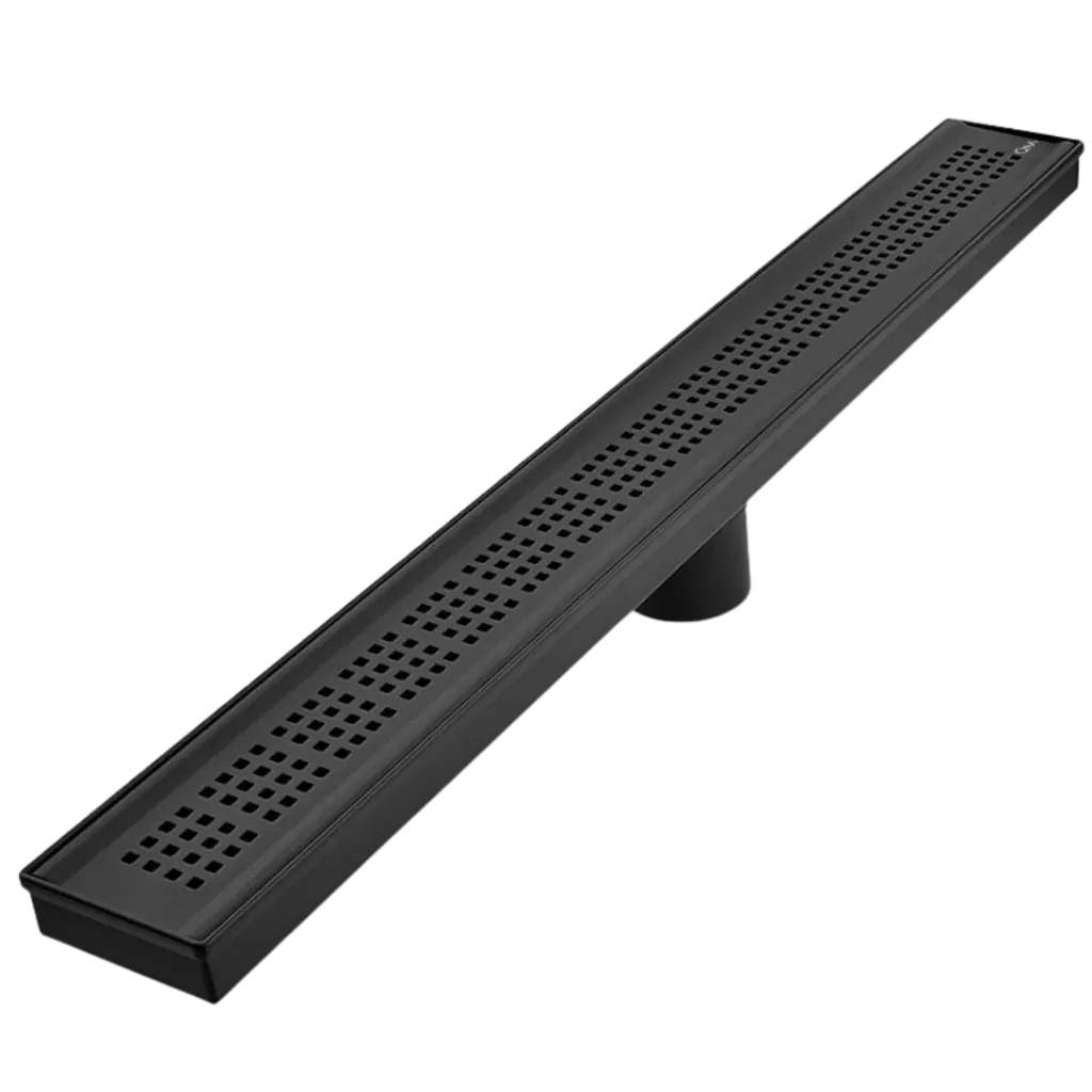 [QM 88.200.24 BK] REJILLA DESAGUE LINEAL RIA 24" NEGRO MATE QUALITY METAL