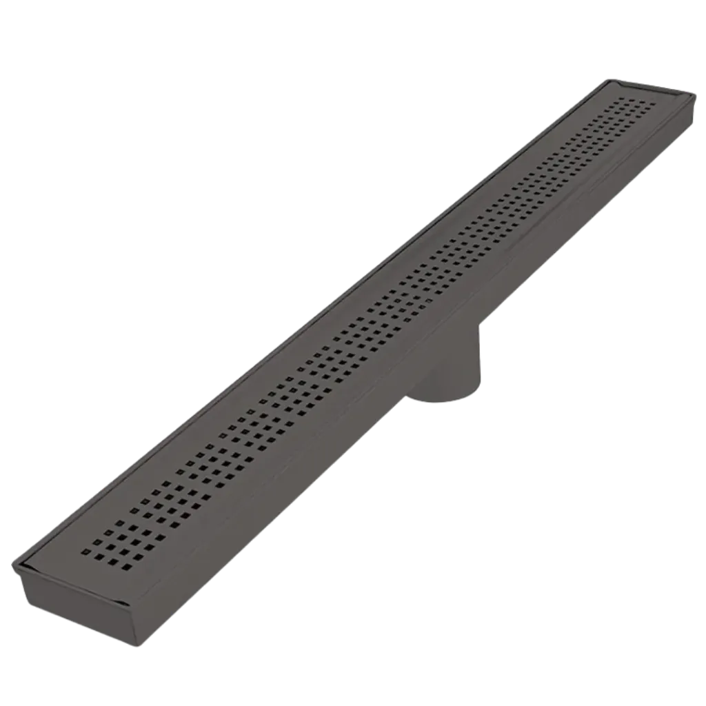 REJILLA DESAGUE LINEAL RIA 24" GUN GREY QUALITY METAL