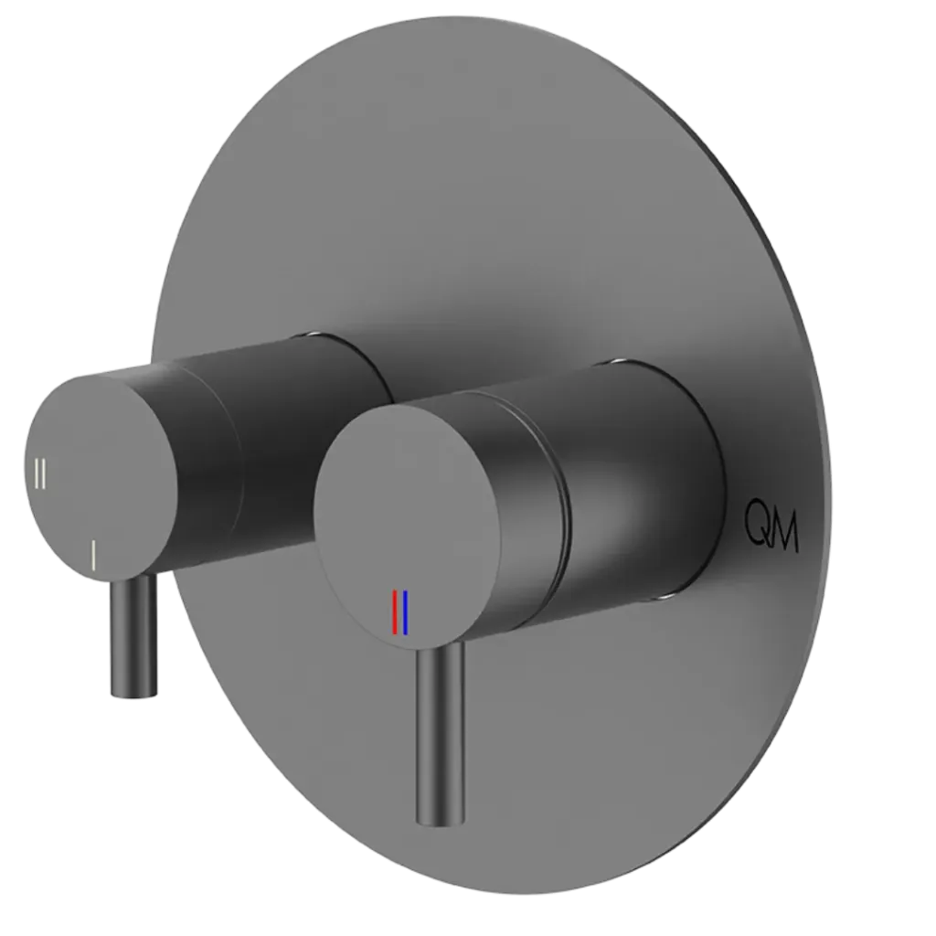 [QM 14.700.4004 GR] MONOMANDO DE DUCHA MIRA GUN GREY 2 FUNCIONES QUALITY METAL