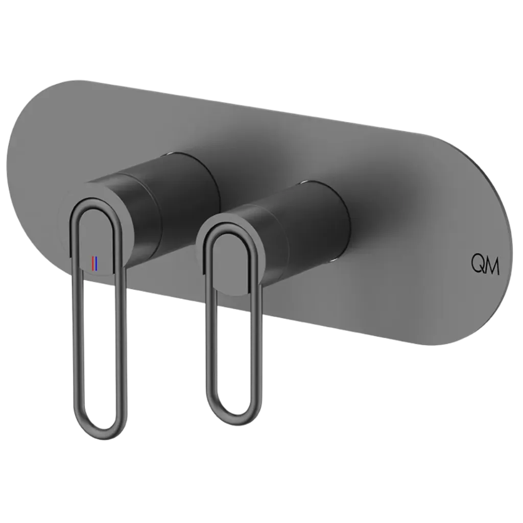 [QM 14.700.4006 GR] MONOMANDO DE DUCHA LOTUS 2 FUNCIONES GUN GREY QUALITY METAL