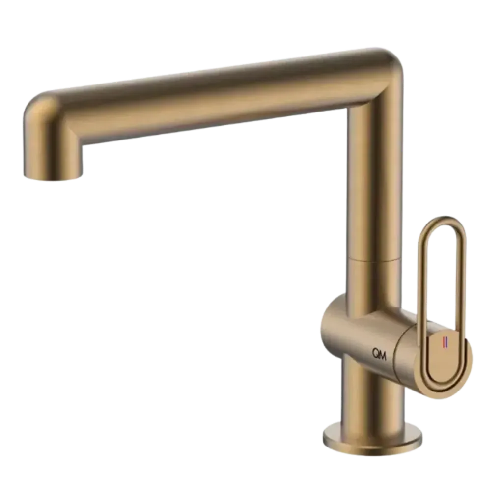 [QM 14.700.2005 BR] GRIFERIA DE LAVAMANOS BAJA LOTUS ANGULAR BRONCE QUALITY METAL