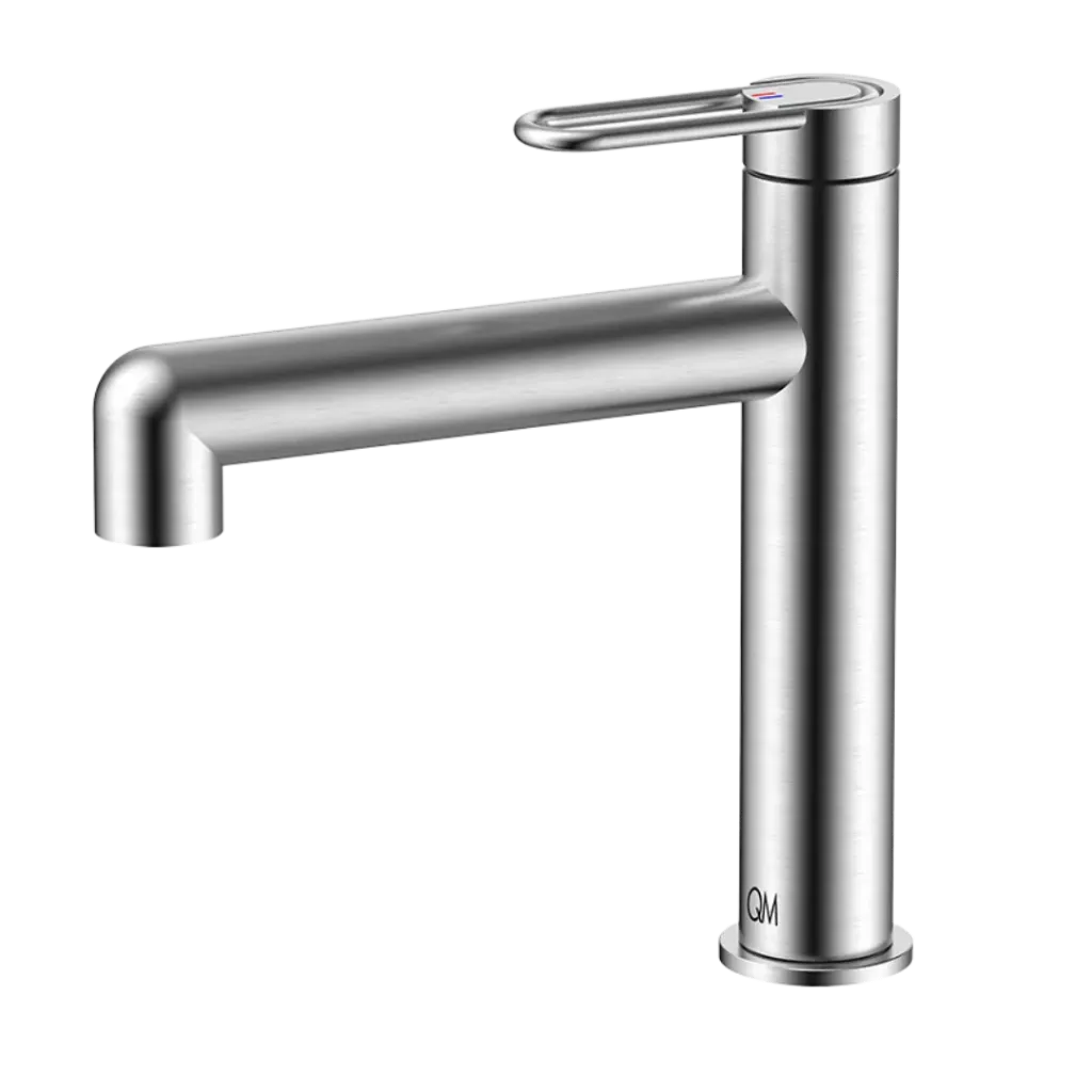 [QM 14.700.2002 ST] GRIFERIA DE LAVAMANOS BAJA LOTUS SATINADO QUALITY METAL