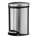 PAPELERA OVALADA SATINADO 6L QUALITY METAL