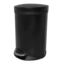 PAPELERA OVALADA BLACK 6L QUALITY METAL