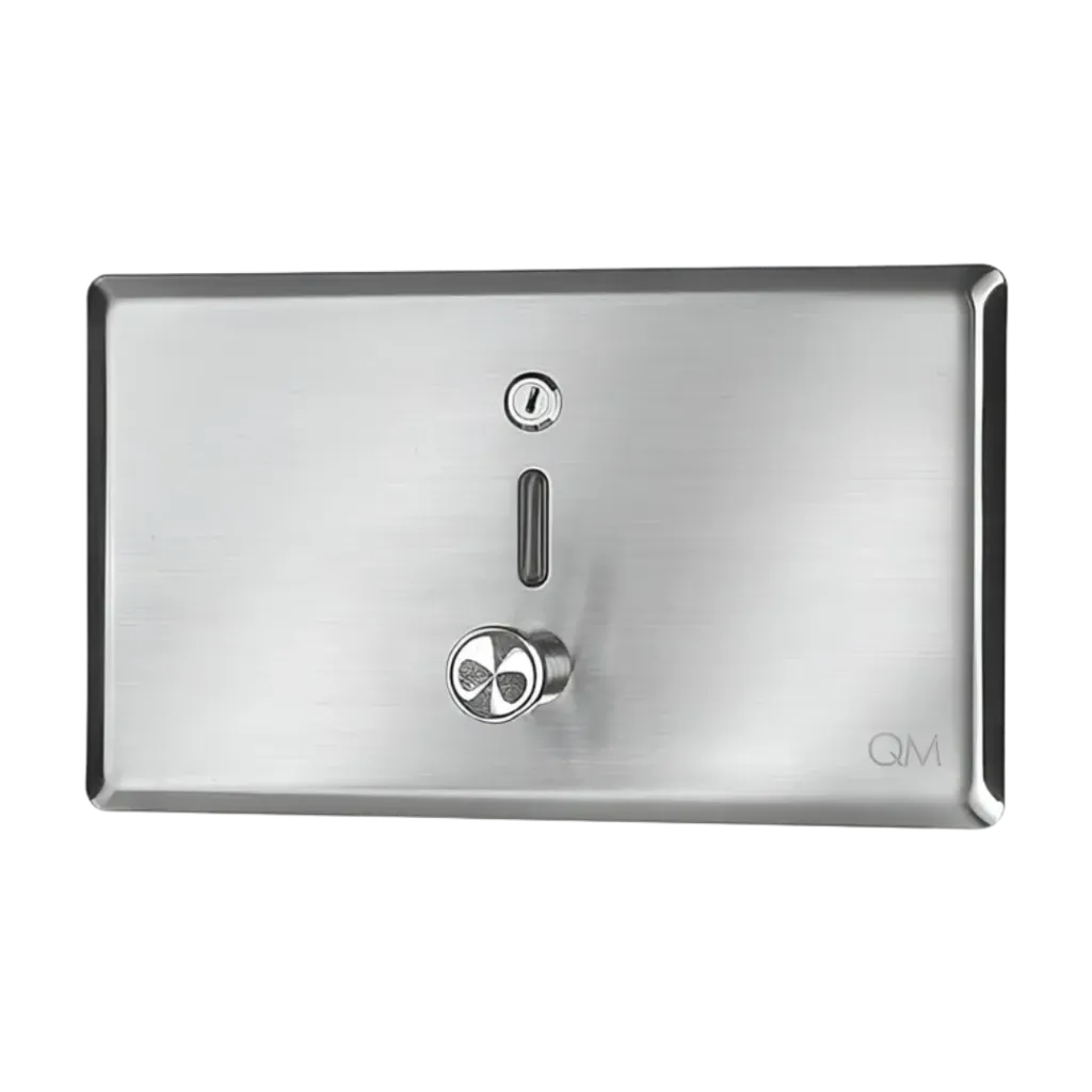 [QM 102-1012] DISPENSADOR DE JABON PARA EMPOTRAR SATINADO QUALITY METAL