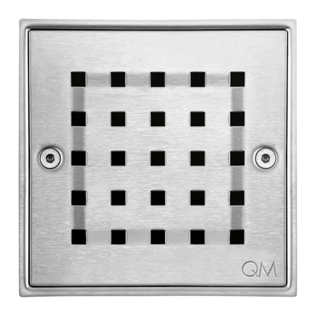 REJILLA DESAGUE CENTRAL RIA 10X10CM SATINADO QUALITY METAL