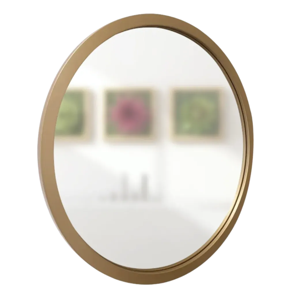 ESPEJO REDONDO 60CM D´OURO KUBO