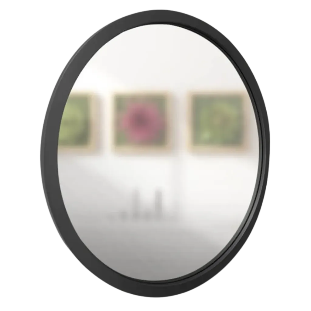 [KUBO-600NG] ESPEJO REDONDO 60CM NEGRO MATE KUBO