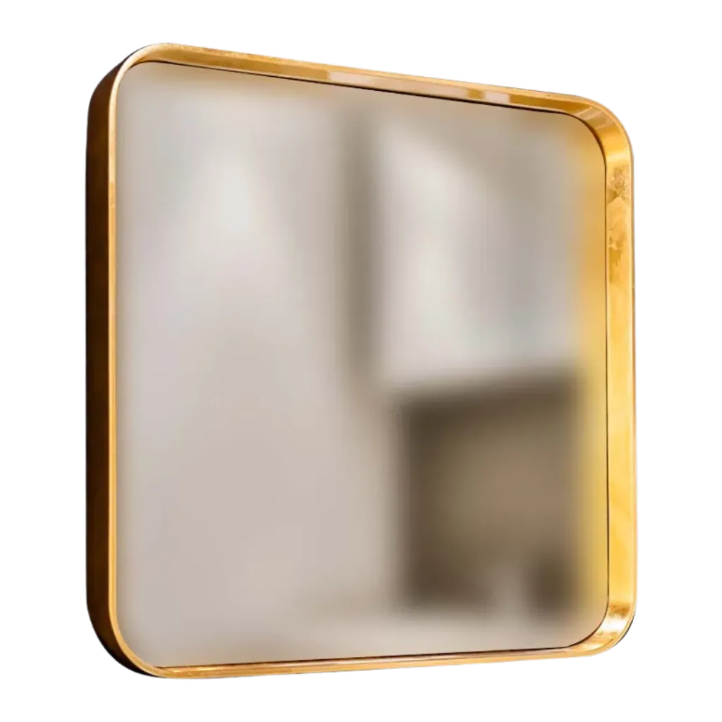 [KUBO-5050HOE] ESPEJO CUADRADO HOJILLA 50CM ORO KUBO