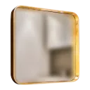 ESPEJO CUADRADO HOJILLA 50CM ORO KUBO