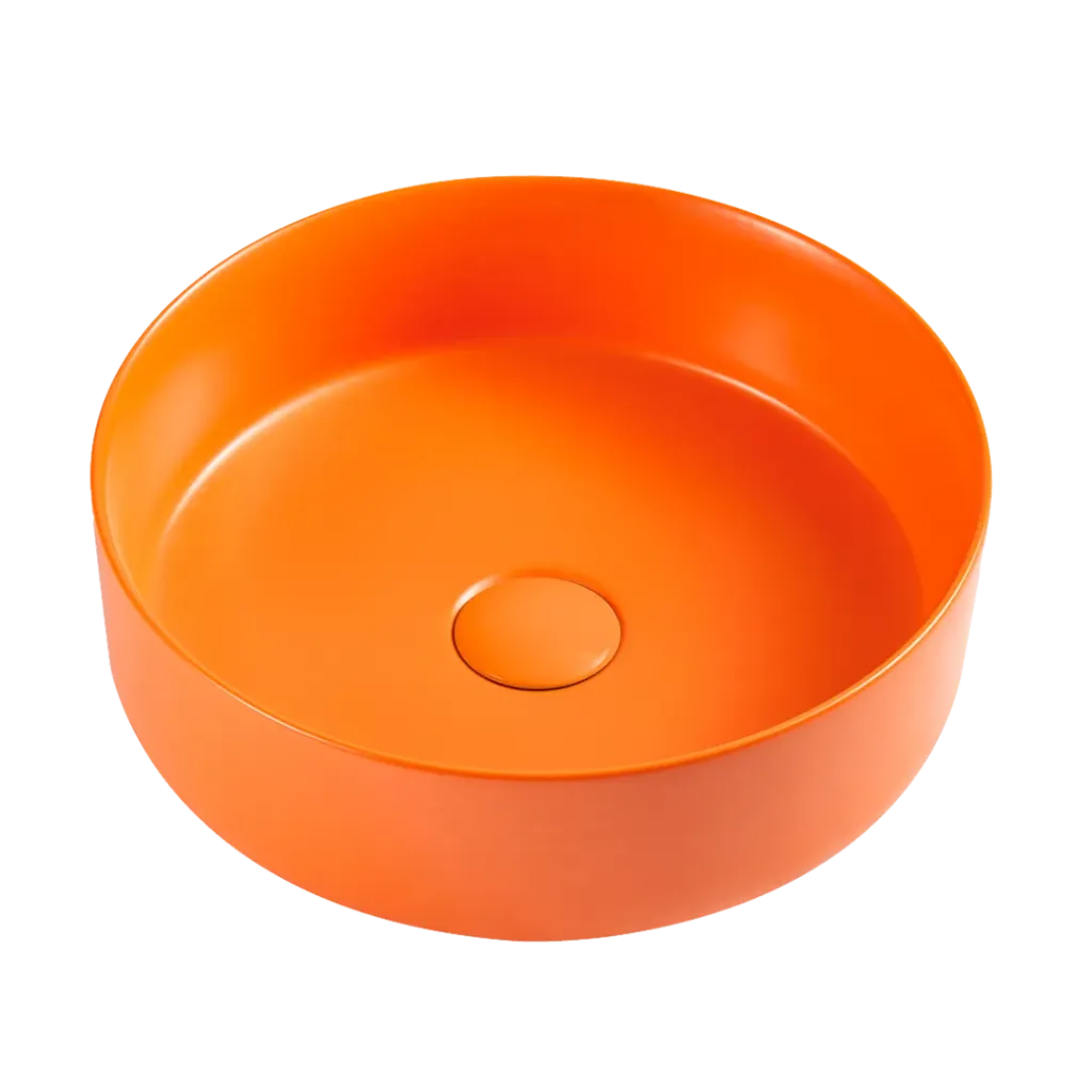 LAVAMANOS REDONDO 35.5CM NARANJA KUBO