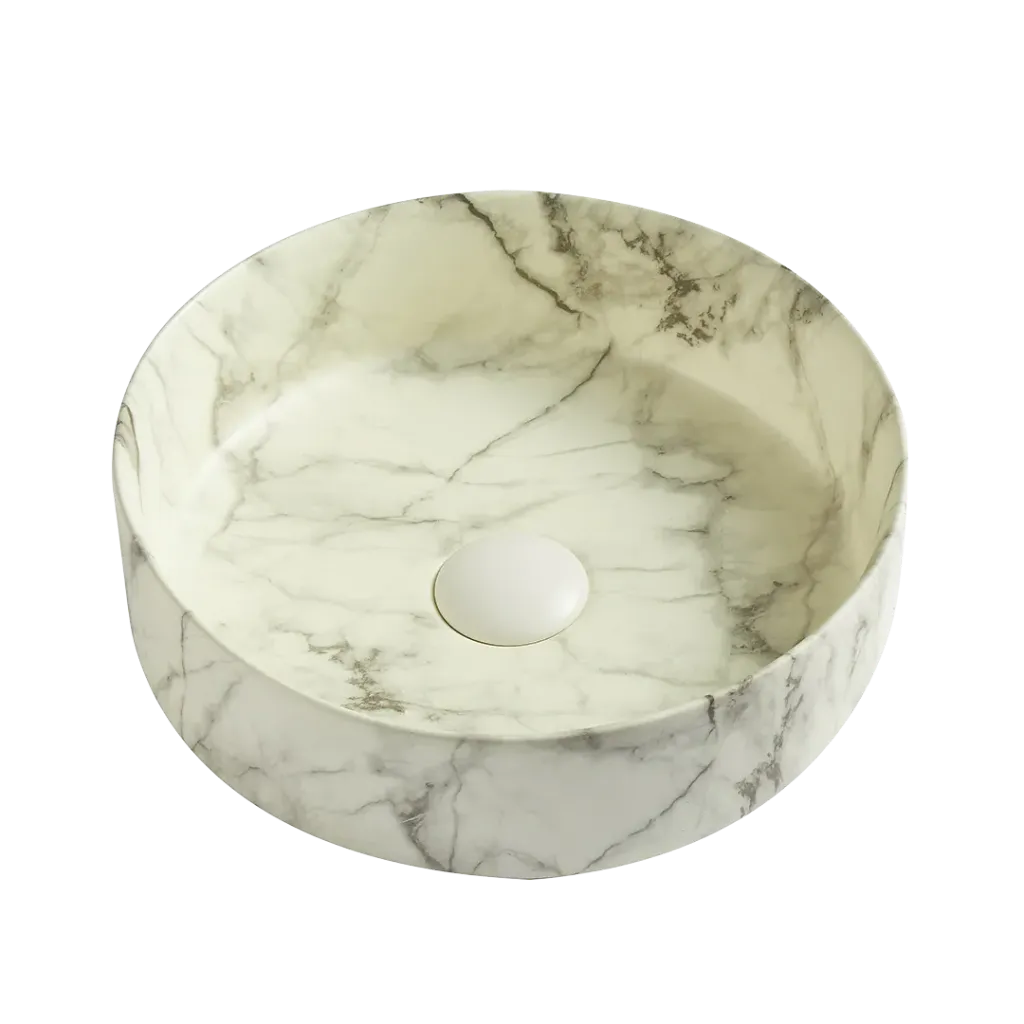 LAVAMANOS REDONDO 35.5CM MARBLE KUBO