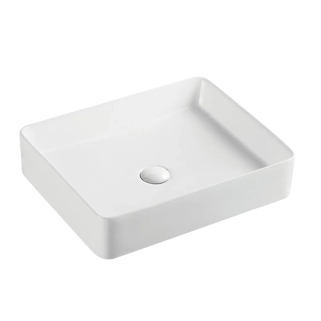 LAVAMANOS RECTANGULAR 51CM BLANCO KUBO