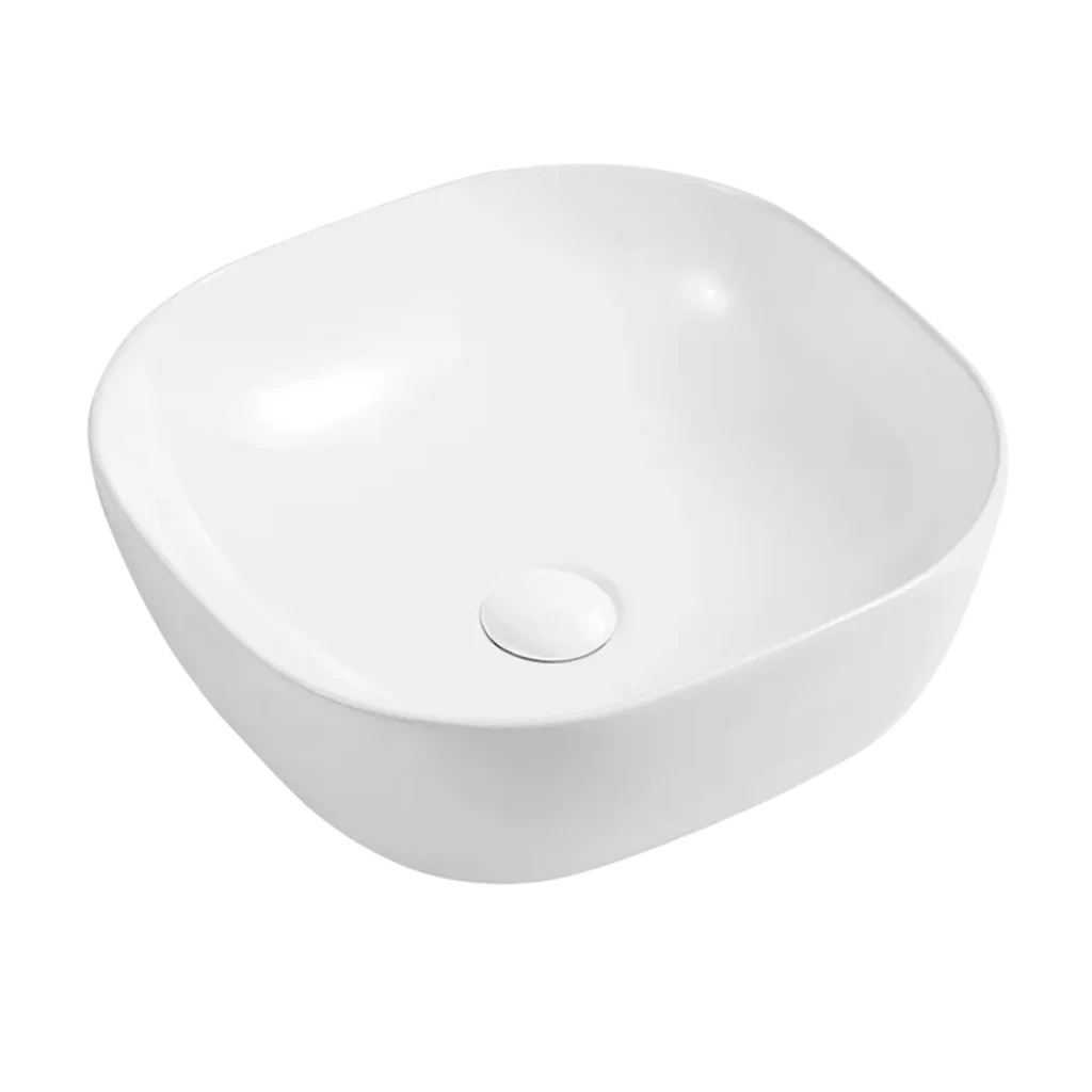 LAVAMANOS CUADRADO 41X41X15CM BLANCO KUBO