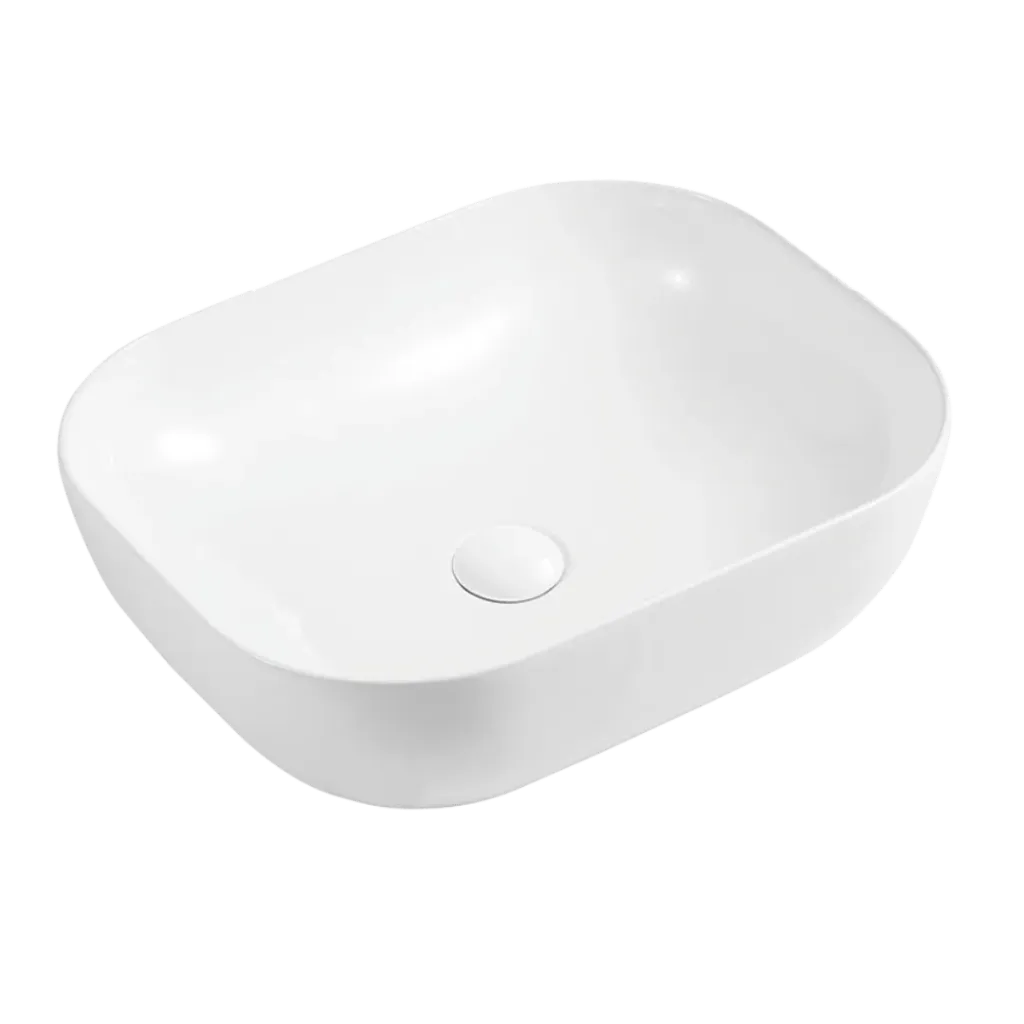 LAVAMANOS RECTANGULAR 49CM BLANCO KUBO