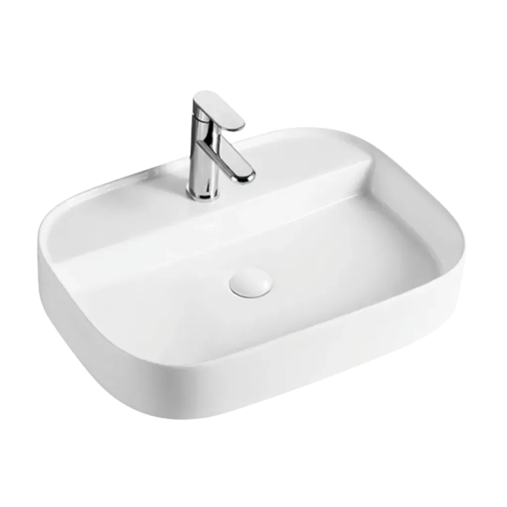 LAVAMANOS RECTANGULAR 61CM BLANCO KUBO