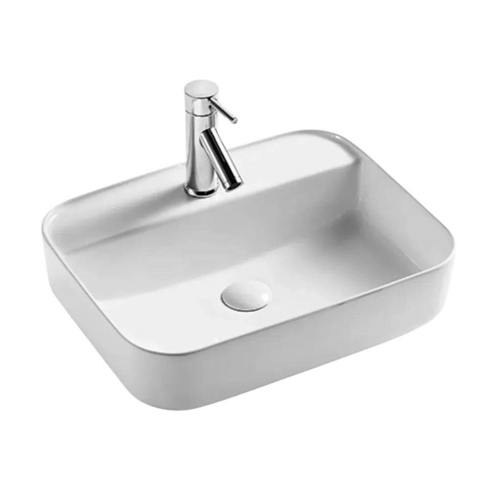 LAVAMANOS RECTANGULAR 50.5CM BLANCO KUBO