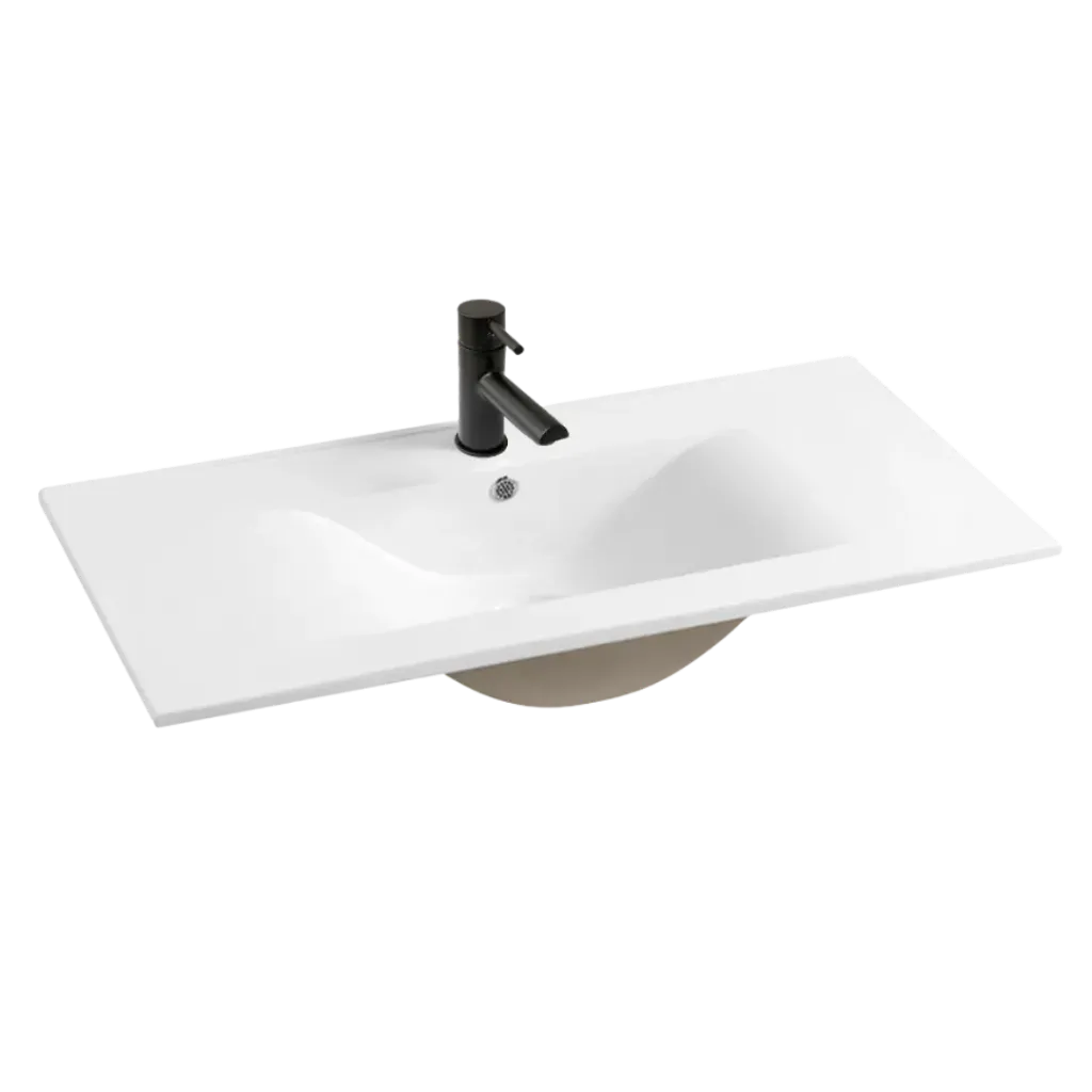 LAVAMANOS DE EMPOTRAR 90CM BLANCO KUBO