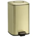 PAPELERA CUADRADA 9L DORADO MATE EUROPA