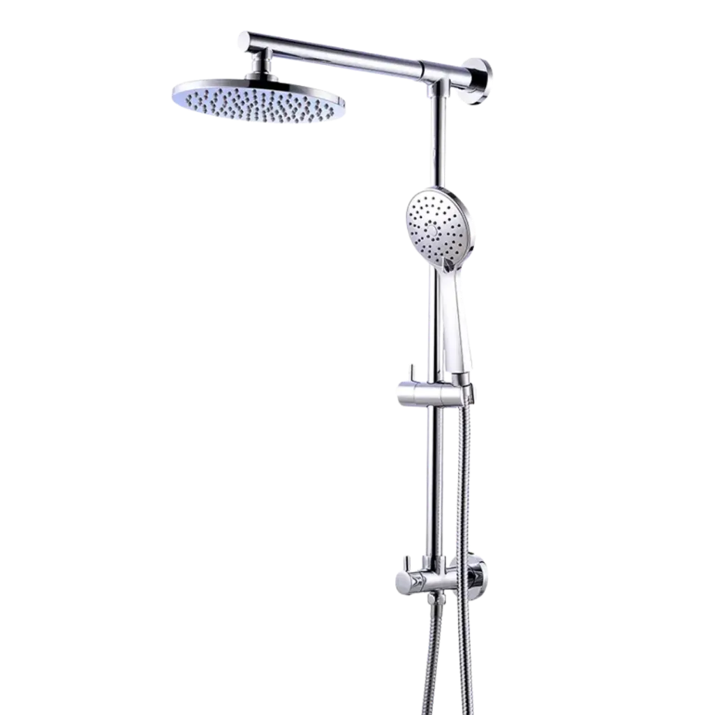 [KU-6333B-2] BARRA DE DUCHA CON DUCHA DE MANO CROMADO KUBO