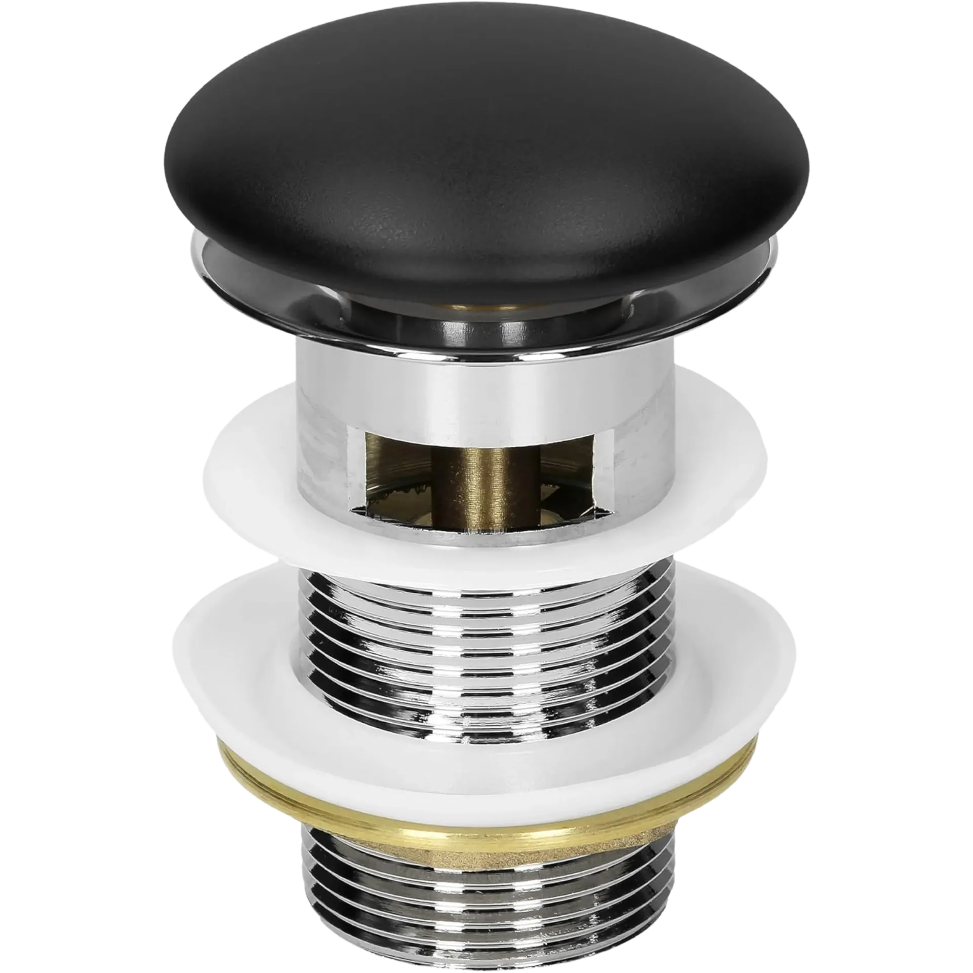 DESAGUE DE LAVAMANOS CERAMICO C/R NEGRO MATE ID