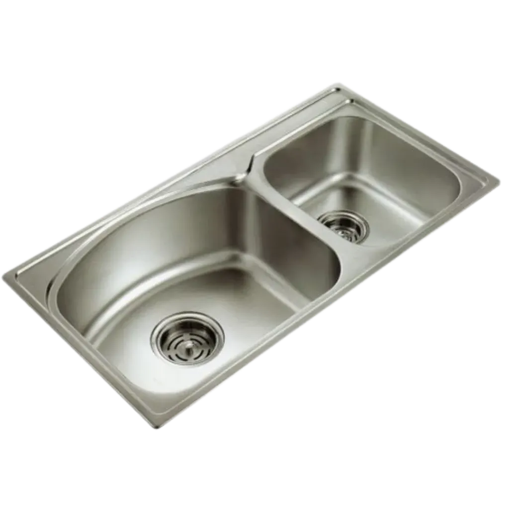 [BM-UA5110CSA] FREGADERO DOBLE TINA CIBELES 86CM SATINADO BM