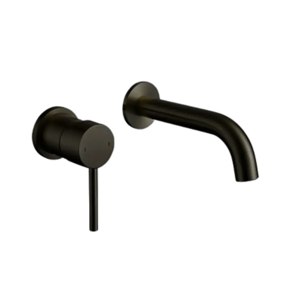 [GRILAV-022] GRIFERIA DE LAVAMANOS DE PARED TOLEDO NEGRO MATE EUROPA