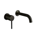 GRIFERIA DE LAVAMANOS DE PARED TOLEDO NEGRO MATE EUROPA