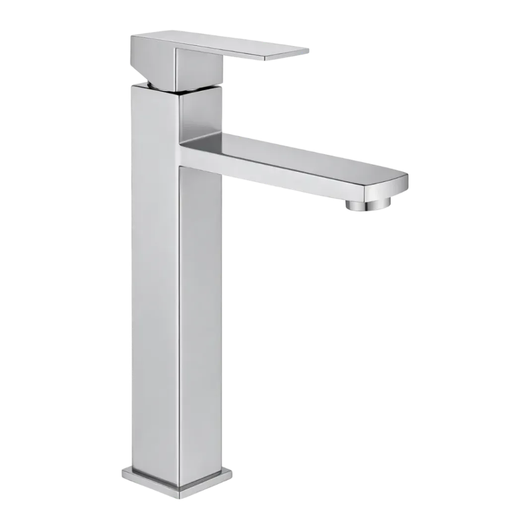 [GB-901] GRIFERIA DE LAVAMANOS ALTA CUADRADA SATINADO SV