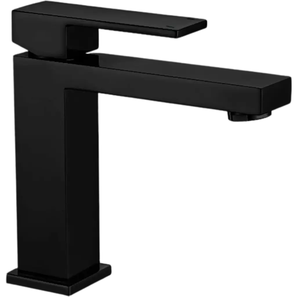 [GRILAV-007] GRIFERIA DE LAVAMANOS BAJA VALENCIA NEGRO MATE EUROPA