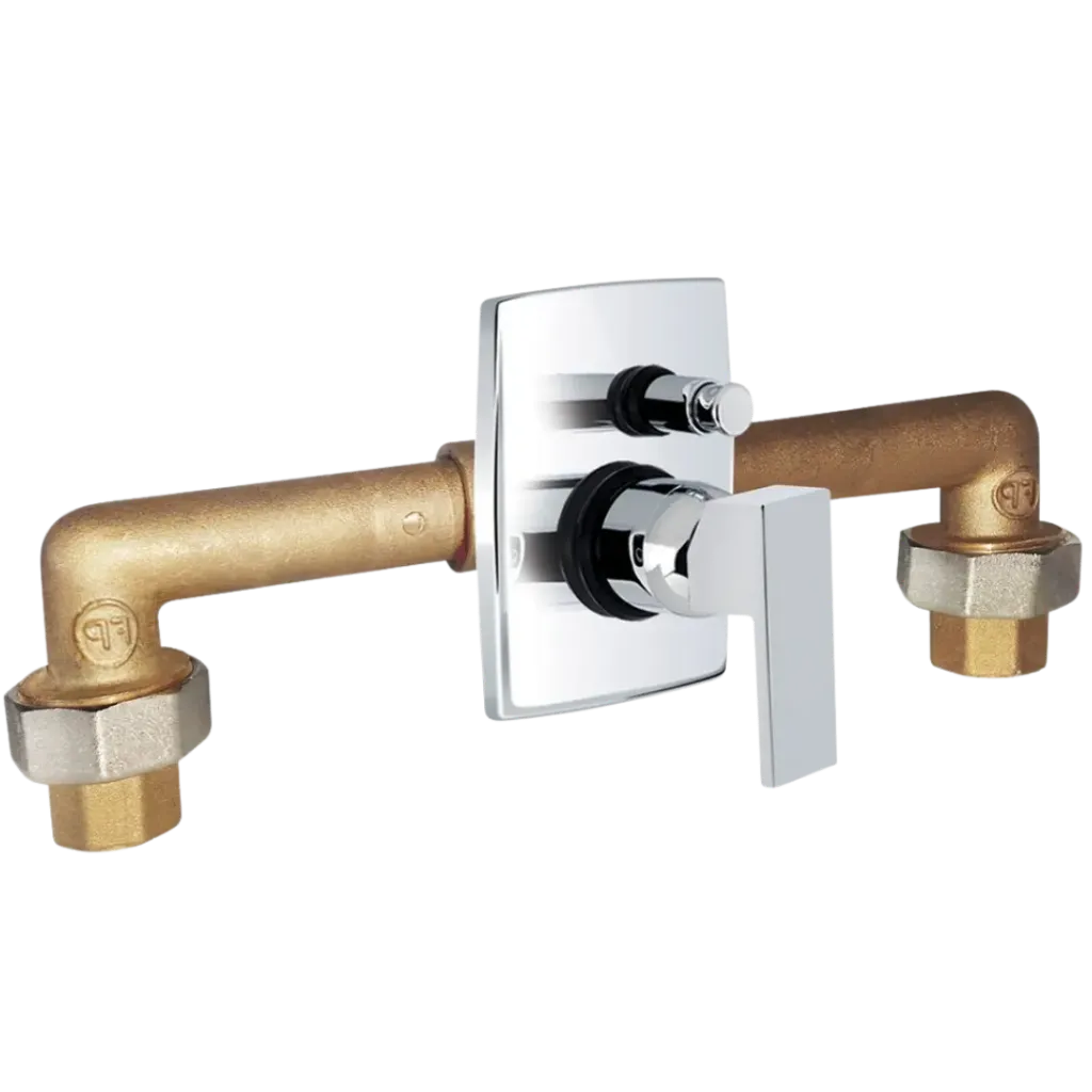 GRUPO DUCHA BAÑERA MONOMANDO CON ADAPTADORES 8" QUADRA FUNDICION PACIFICO