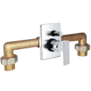 GRUPO DUCHA BAÑERA MONOMANDO CON ADAPTADORES 8" QUADRA FUNDICION PACIFICO