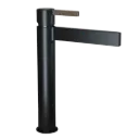 GRIFERIA DE LAVAMANOS ALTA NEGRO GOLD ROSE KUBO