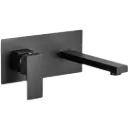 GRIFERIA DE LAVAMANOS DE PARED VALENCIA NEGRO MATE EUROPA