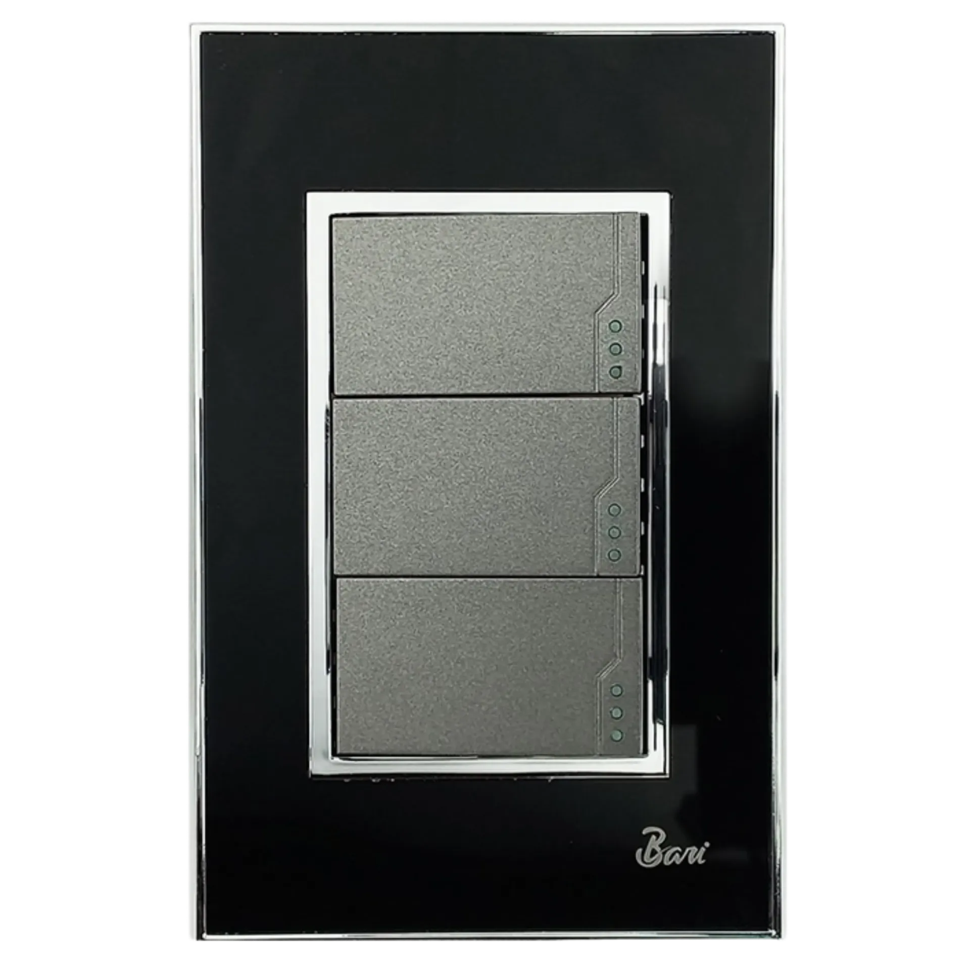 INTERRUPTOR TRIPLE NERO BARI