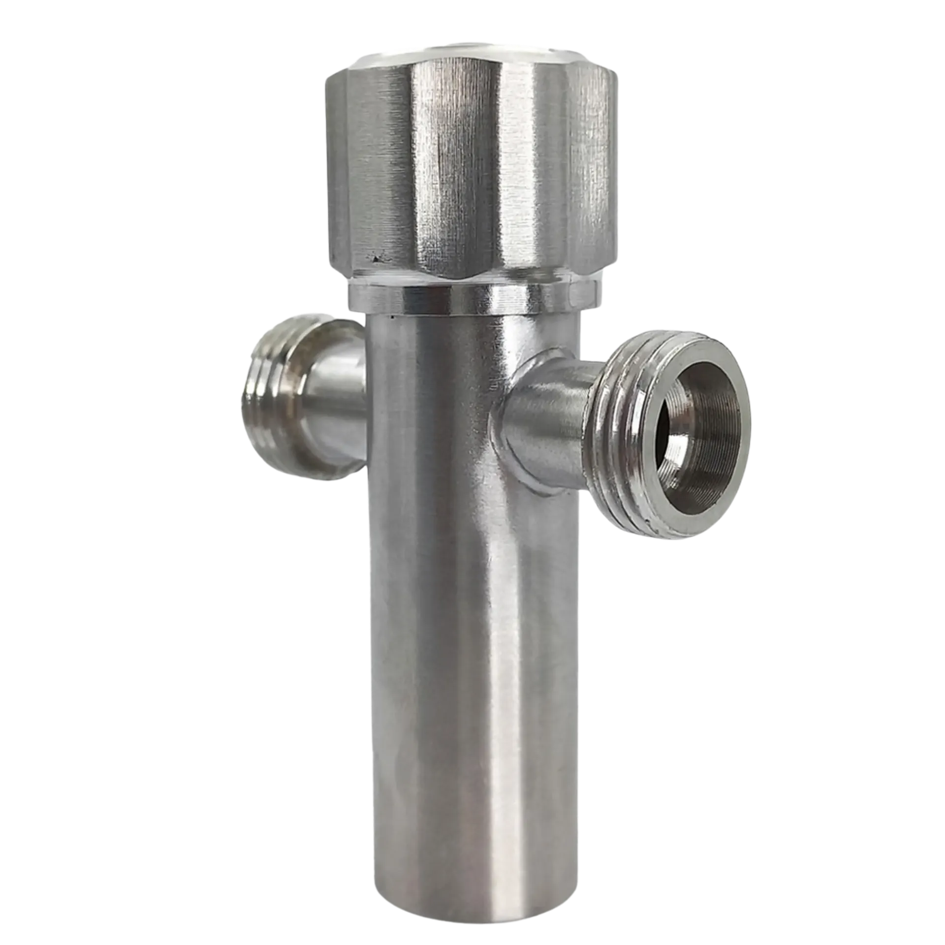 LLAVE DE ARRESTO DOBLE 1/2" X 1/2" SATINADO BARI